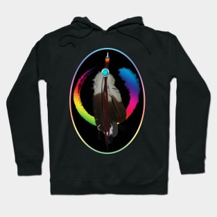 Pride Paint and Eagle Feathers Hoodie